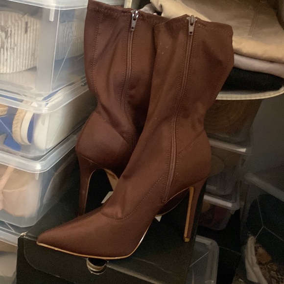 COPY - Brown fitted ankle boots - Picture 3 of 3